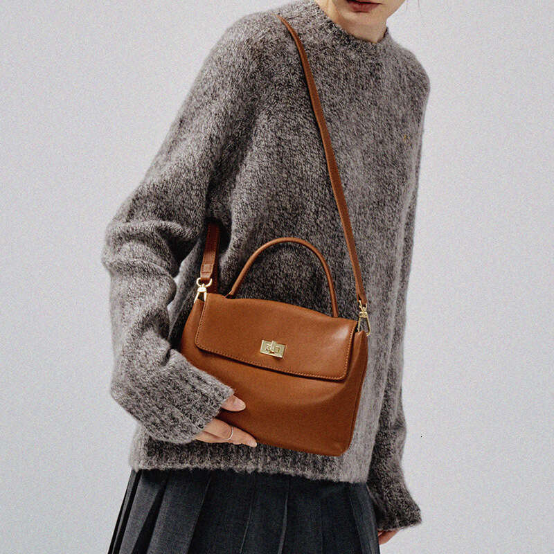 New Soft Cowhide Commuter Handbag Shoulder Simple Large Capacity Crossbody Women's Bag