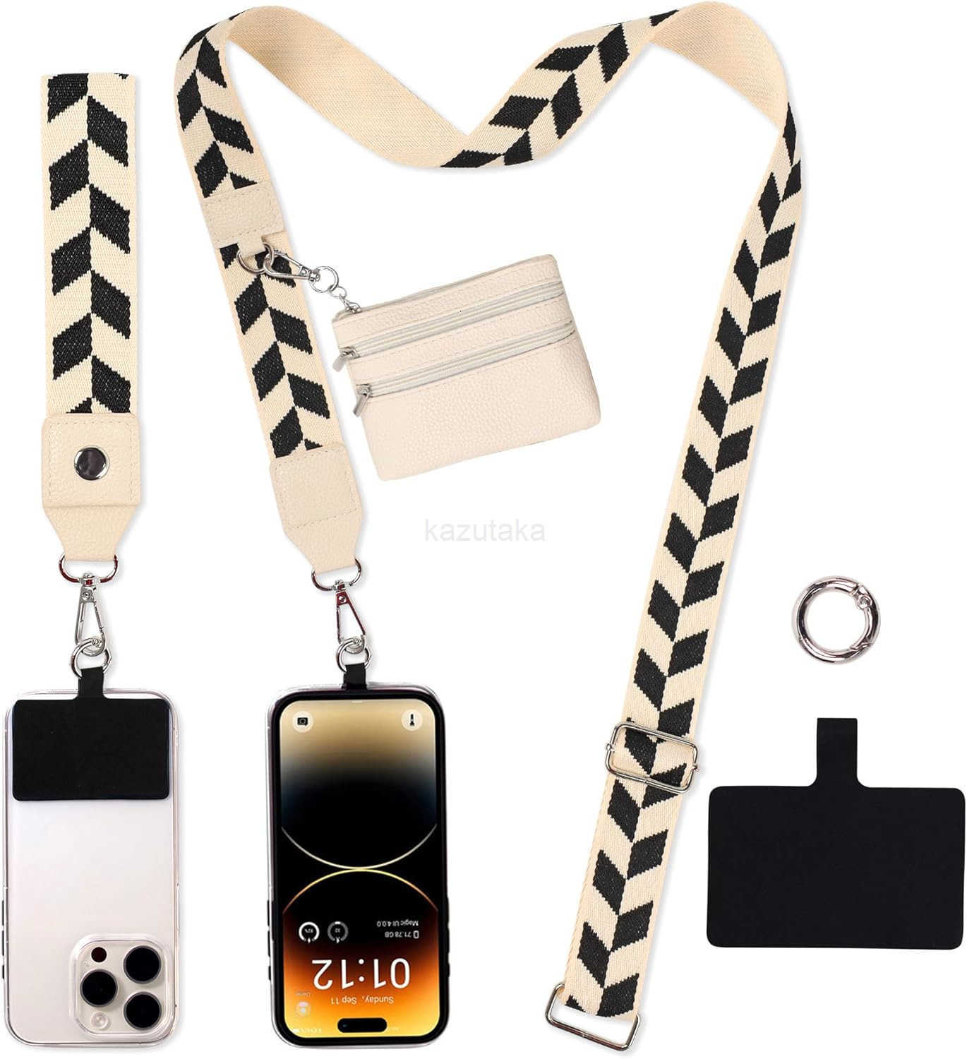 Phone Lanyard Crossbody Wrist Strap Adjustable Clip and Go Strap for Phone with Wallet Crossbody Z250910