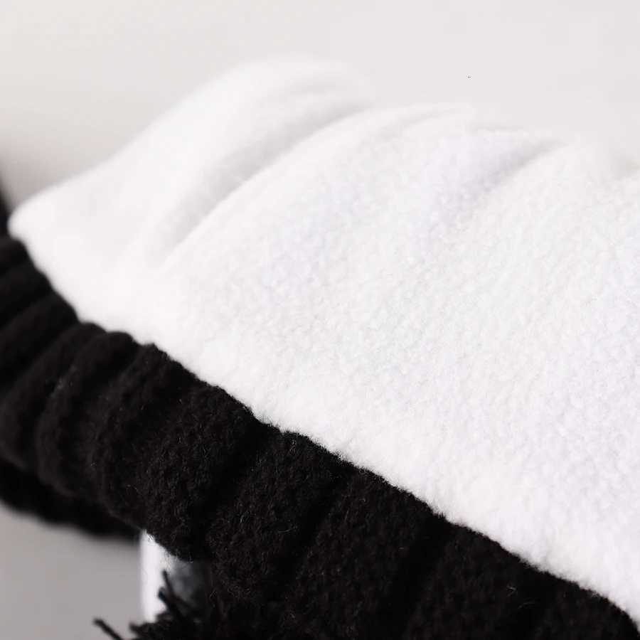 Cute P Babys Winter Hat Infant Earflap Knit Warm for Boys Girls Toddr Kids Fece Li Beanie G250910