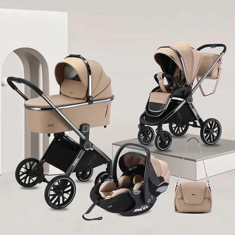 3IN1 High Landscape Baby Cart with Safe Seat Bidirectional Baby Cart One Button Folding Comes with Mommy Bag W250910