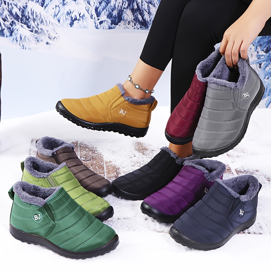 2025 free shipping autumn and winter new female designer thick soled snow boots, short tube height increasing cotton keep warm shoes