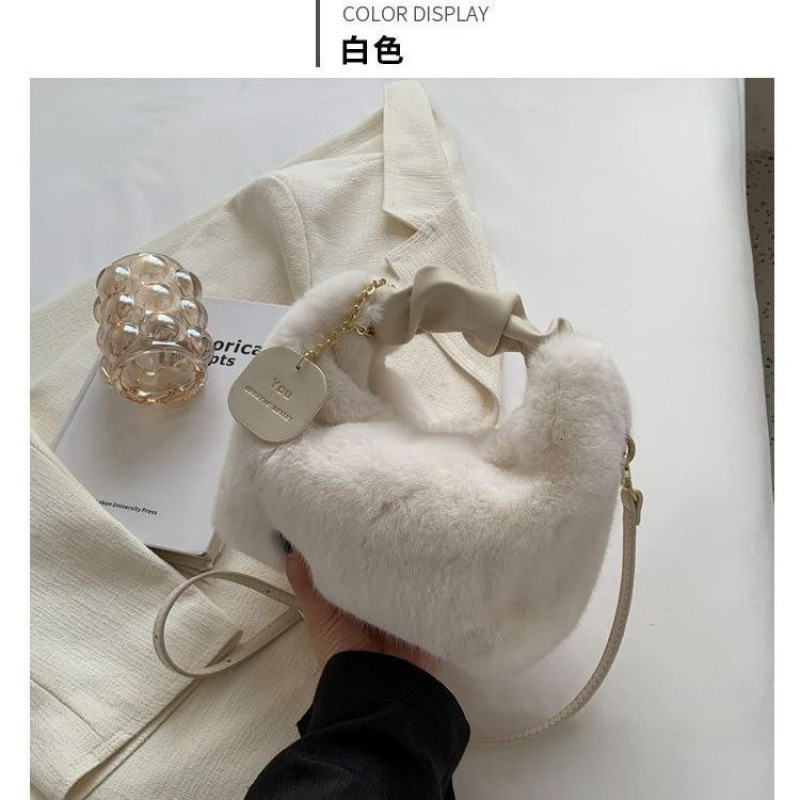 2025 new women's plush handbag designer crossbody bag