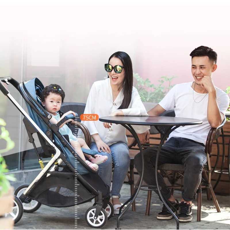Baby Stroller Can Sit or Lie Down Simple Lightweight Foldable Highview Twoway Shockabsorbing Newborn Baby Stroller W250910