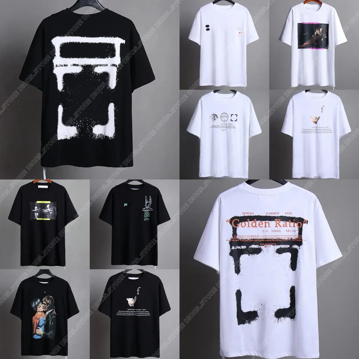 T Shirt Summer Luxurys Mens and Womens White T Shirt Designers offs Clothing Loose Tees Tops Man Casual Street graffiti Shirt Sweatshirt Short Sleeve Tshirts S-XL