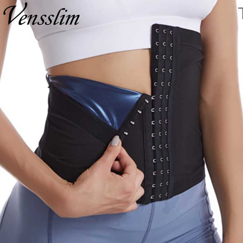 Vensslim Waist Strap Sauna Sweat Wrap Women Weight Loss Waist Trimmer Fitness Workout Hooks Slimming Belt Belly Cincher W250910