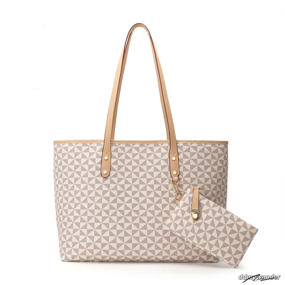 Lacel Urwebin Quilted Print Tote Bag Trendy Fashionable Versatile Emed Large Capacity Zipper Handbag