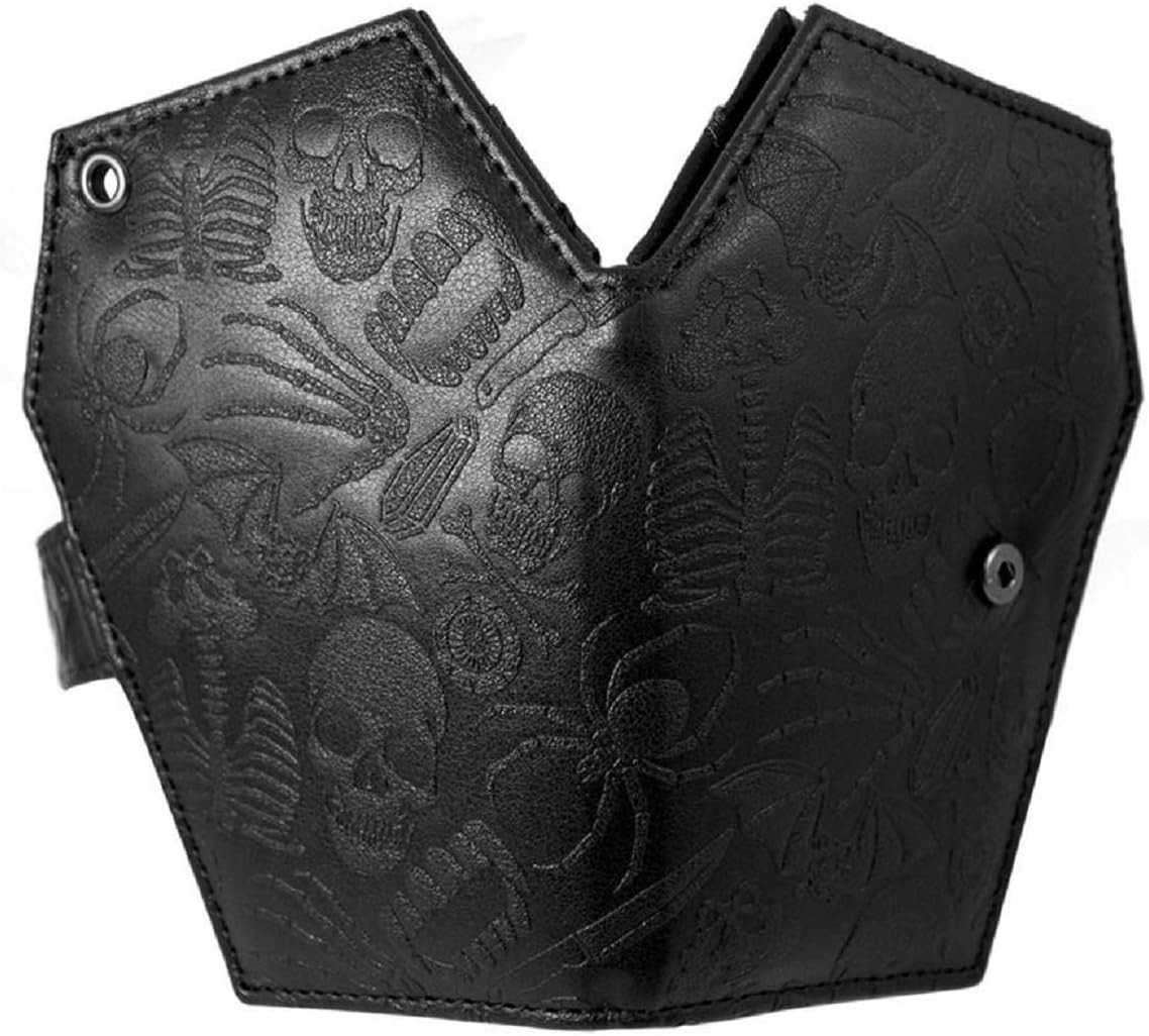 666 Gothic Embossed Skull Coffin WalletZ250910