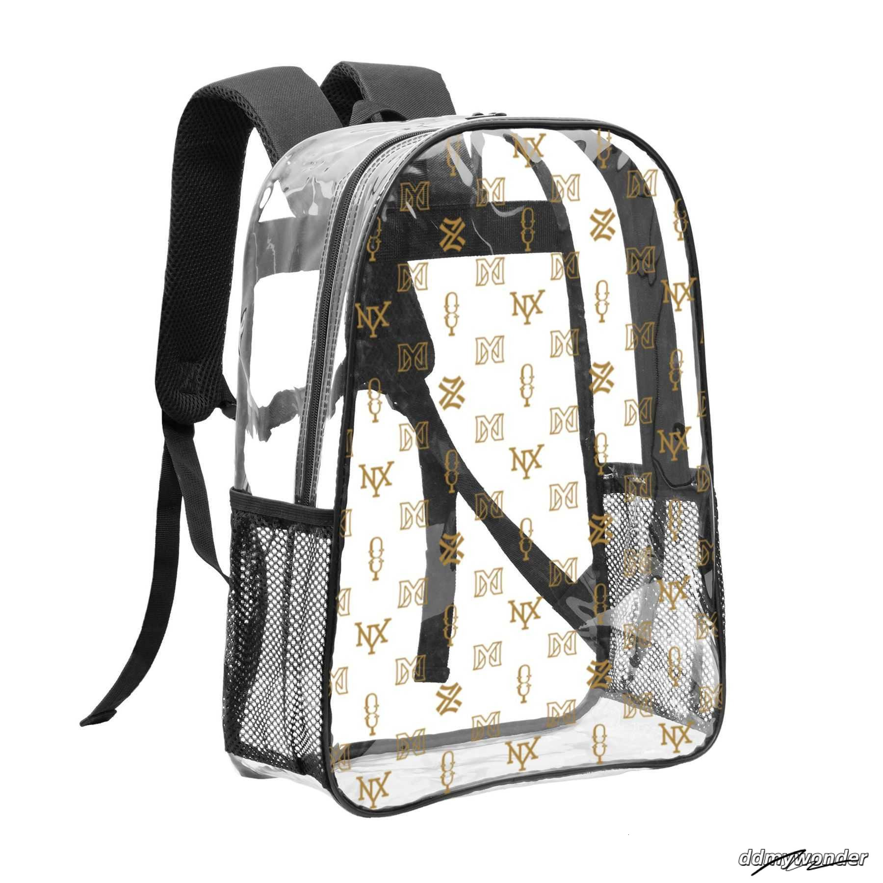 Transparent Pvc Backpack Bagpack Mens Designer Back Pack Large Laptop Backpacks Women Print School Bookbag 250220 ddmywonder ddmywonder ddmywonder ddm