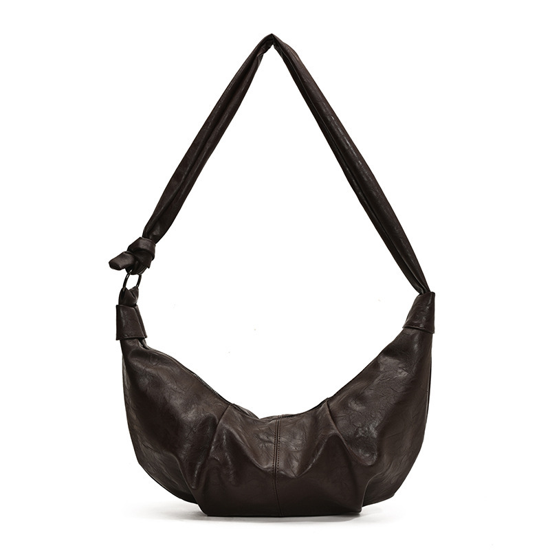 Free shipping designer Lazy Style Croissant Bag New Retro Niche Single Shoulder Bag Women Crossbody Bag High-end Pleated Dumpling Bag