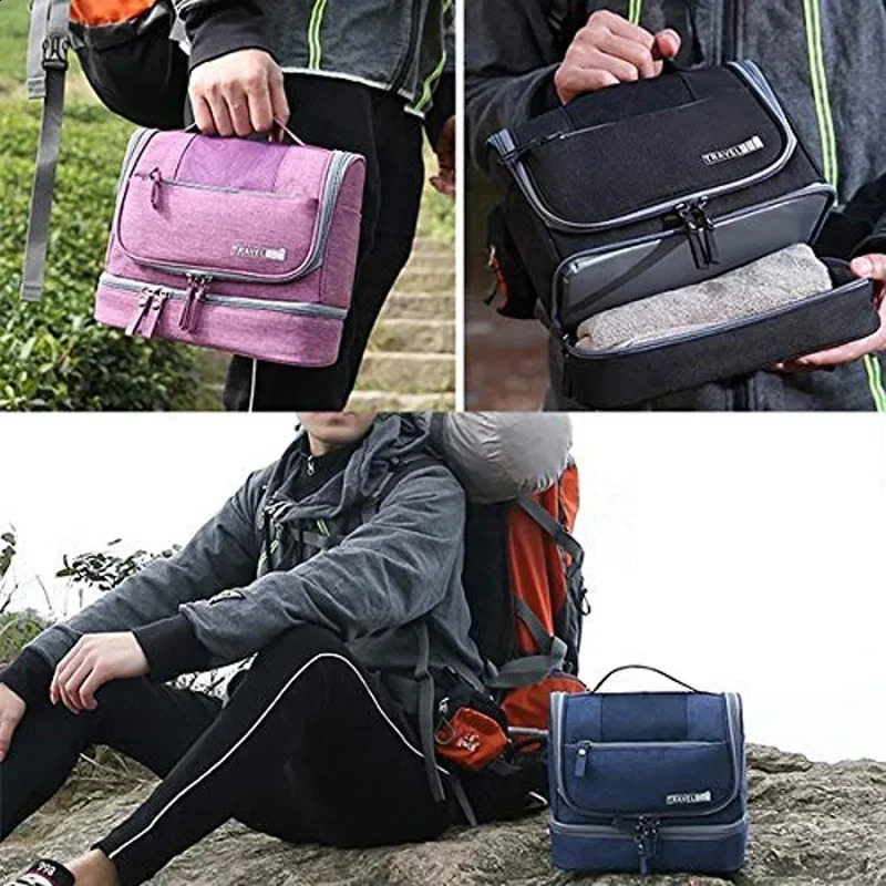 Waterproof Oxford Organizer for Travel Accessories Toiletry Kit Men Women ner Hanging Bag Cosmetics 250910