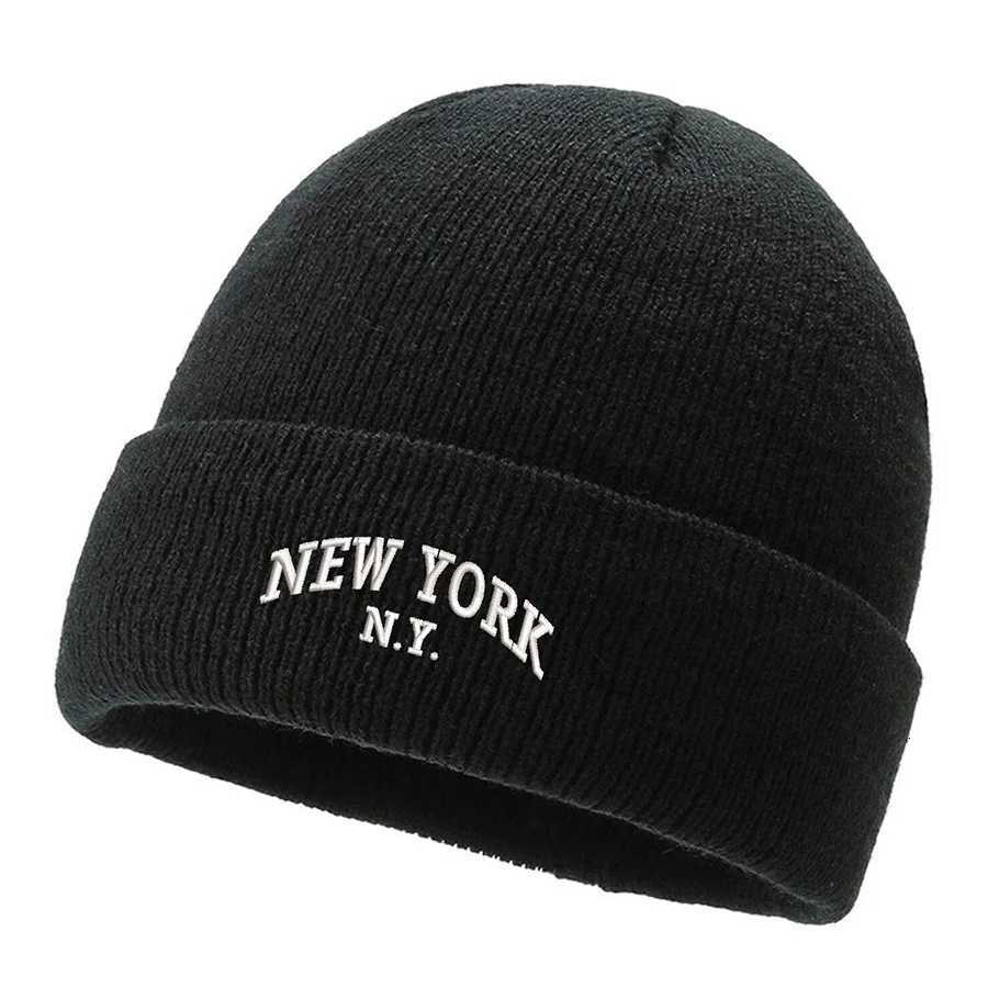 Unisex broidered Beanies NEW YORK NY Knitted hats Winter thick s Men Wen Warmer Bonnet hat G250910