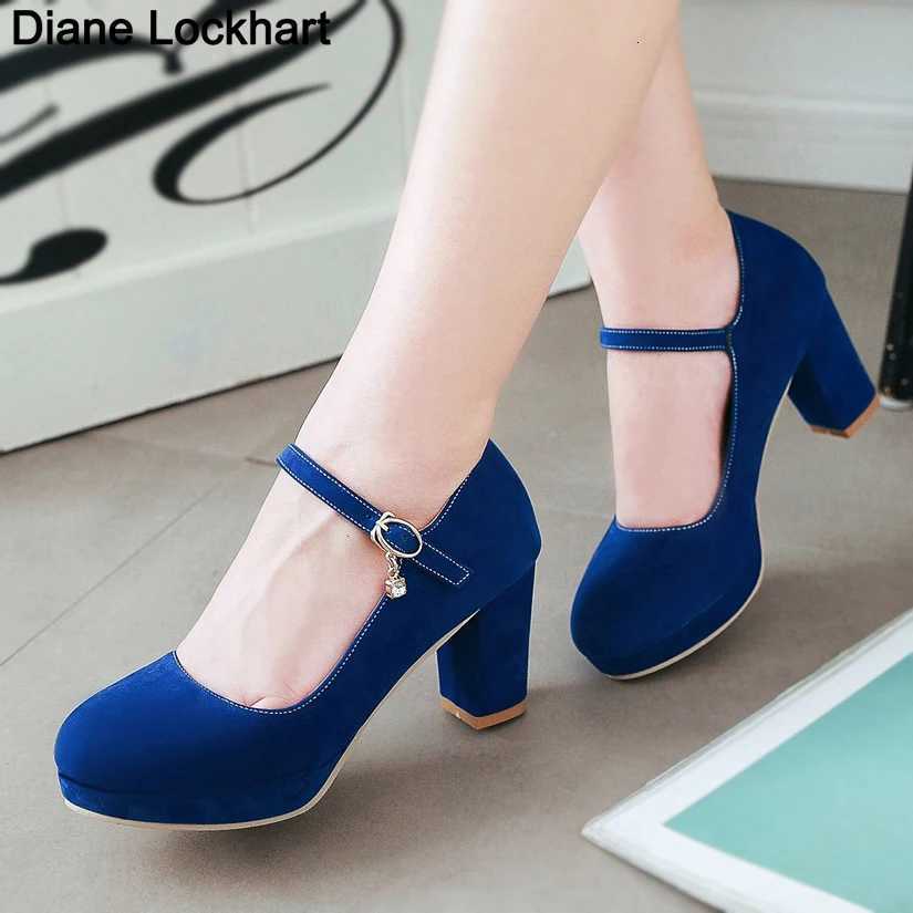 Classic Velvet High Heels Shoes Female Sexy Straps Black Blue Womens Heeled Platform Everyday Casual Shoes Dress Pumps Ladies W250910