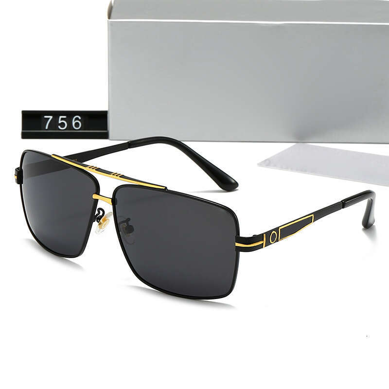 New Men's Square Frame Glasses Polarized Fashion Trend Driving Sunglasses 756