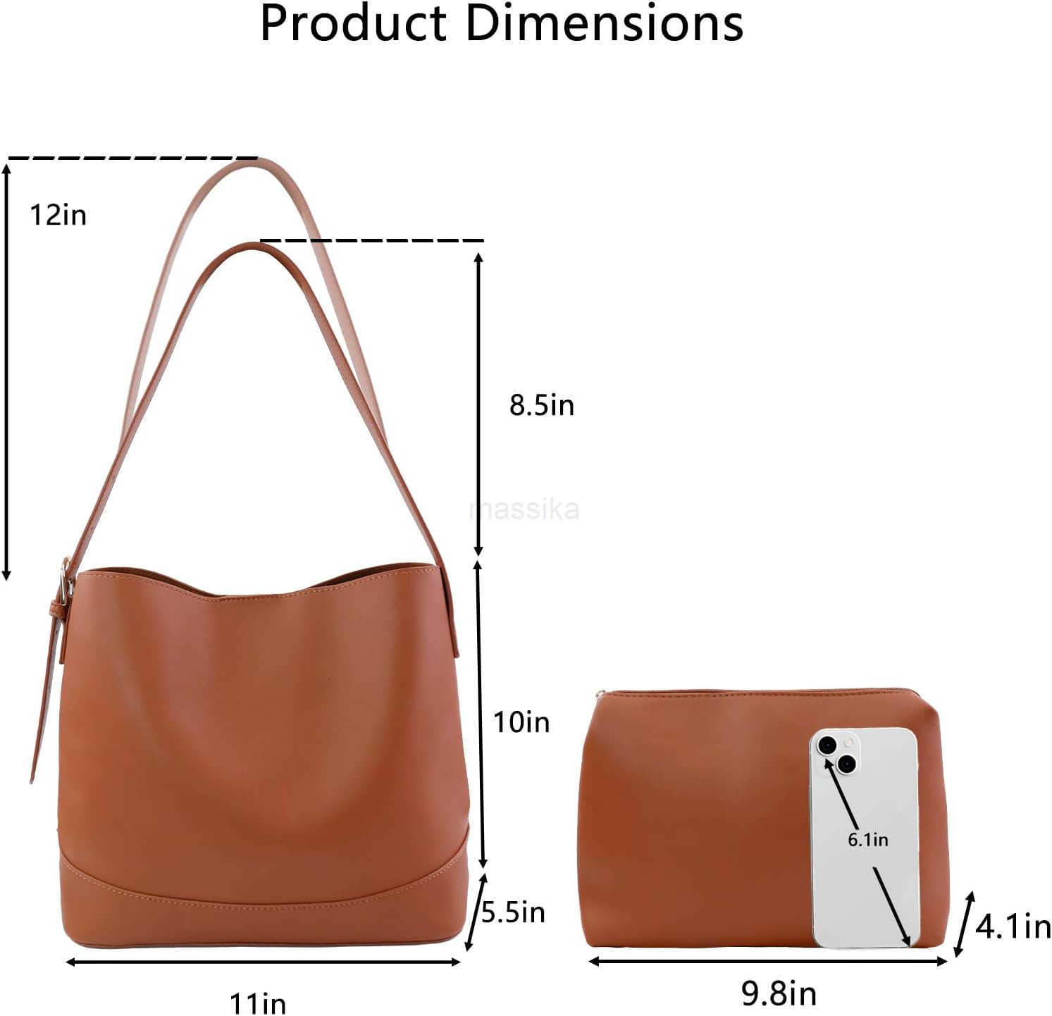 Bucket BagWomens Satchel Handbags TrendyLeather Shoulder Purses for WomenAdjustable Strap M250910