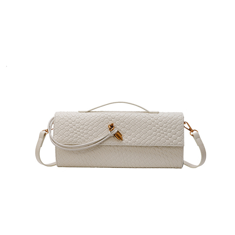 2025 autumn new niche design woven bag light luxury elegant grand organ rectangular bag fashionable women's shoulder bag designer bag