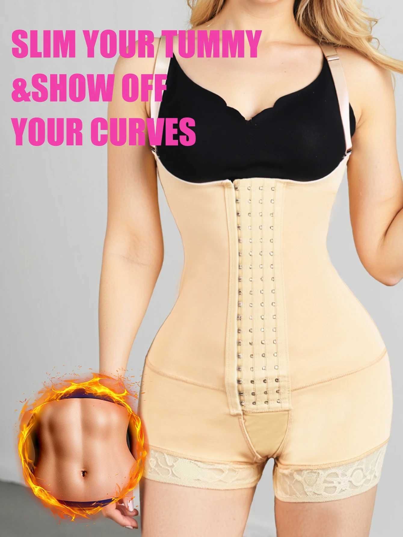 Womens Full Body Shapewear Tummy Control Shaper Girdle with Butt Lift Slimming Bodysuit Corrective Underwear W250910
