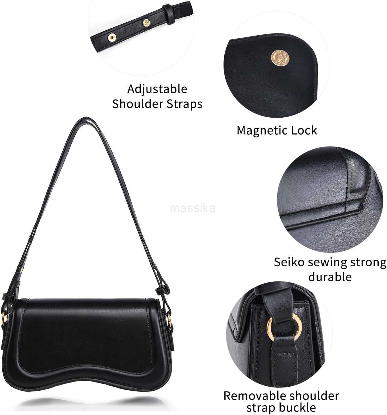 PU Leather Tote Bag for Women with 2 Removable Straps and Zipper Closure M250909