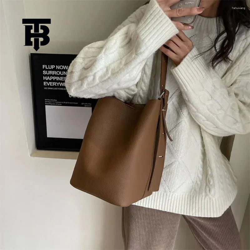 TB BHULAMTE Ladies' Vintage Bucket Bag 2025 Luxury Designer Bag Commuter Shoulder Messenger Luxury Bag Belt Handbag And Mini Wallet Multi-functio