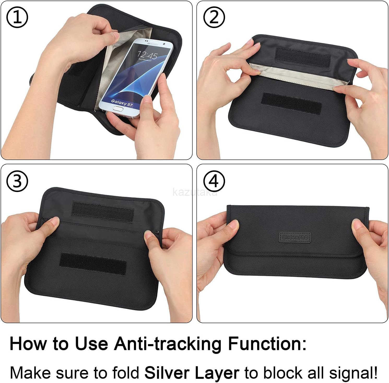 Faraday Bag RFID Signal Blocking Bag Shielding Pouch Wallet Case for Cell Phone Privacy Protection and Car Key FOB Z250910