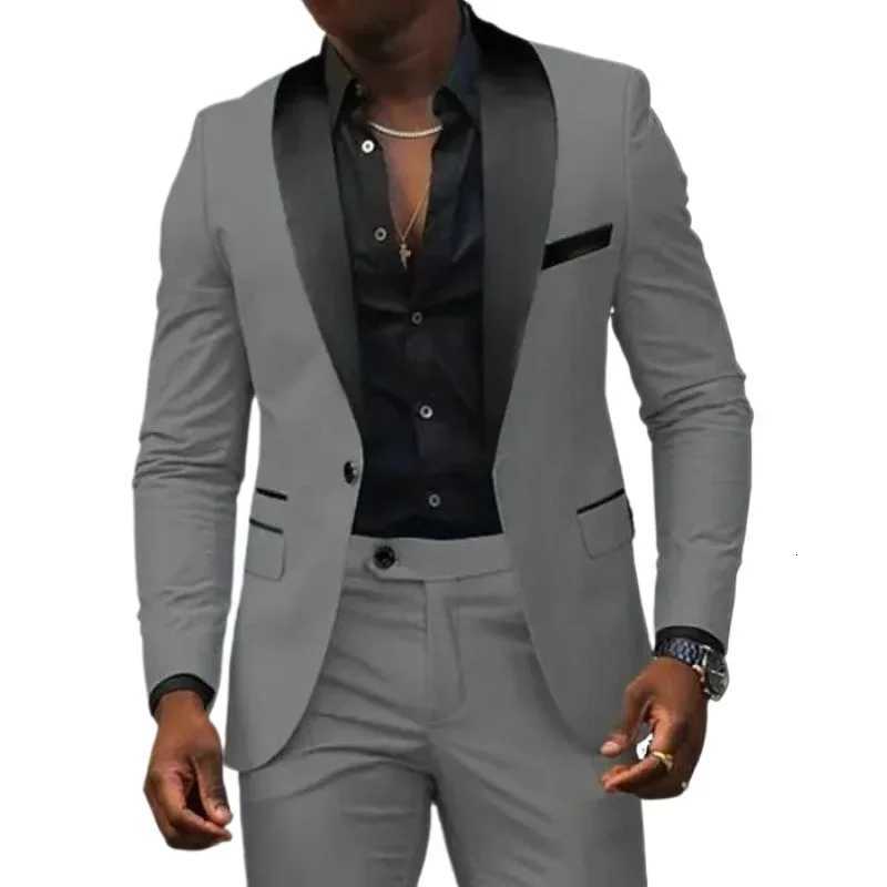High Quality Mens Business Casual Suit For Wedding Groom Wear Prom Best Man Blazer Slim Fit 2 Pieces Size JacketPant W250910