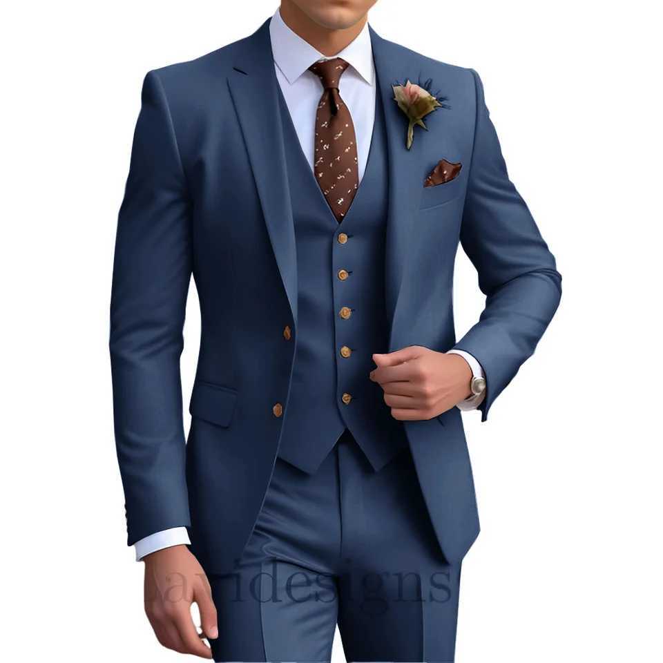Elegant Mens Wedding Tuxedo Slim Blazer Pants Vest Threepiece Suit XS5XL Custom Youth Suit 2025 New Style Suit W250910