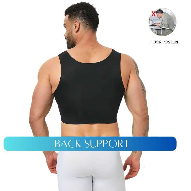 Mens seamless shaping short vest sleeveless slim fit underwear high elasticity breathable comfortable vest W250910