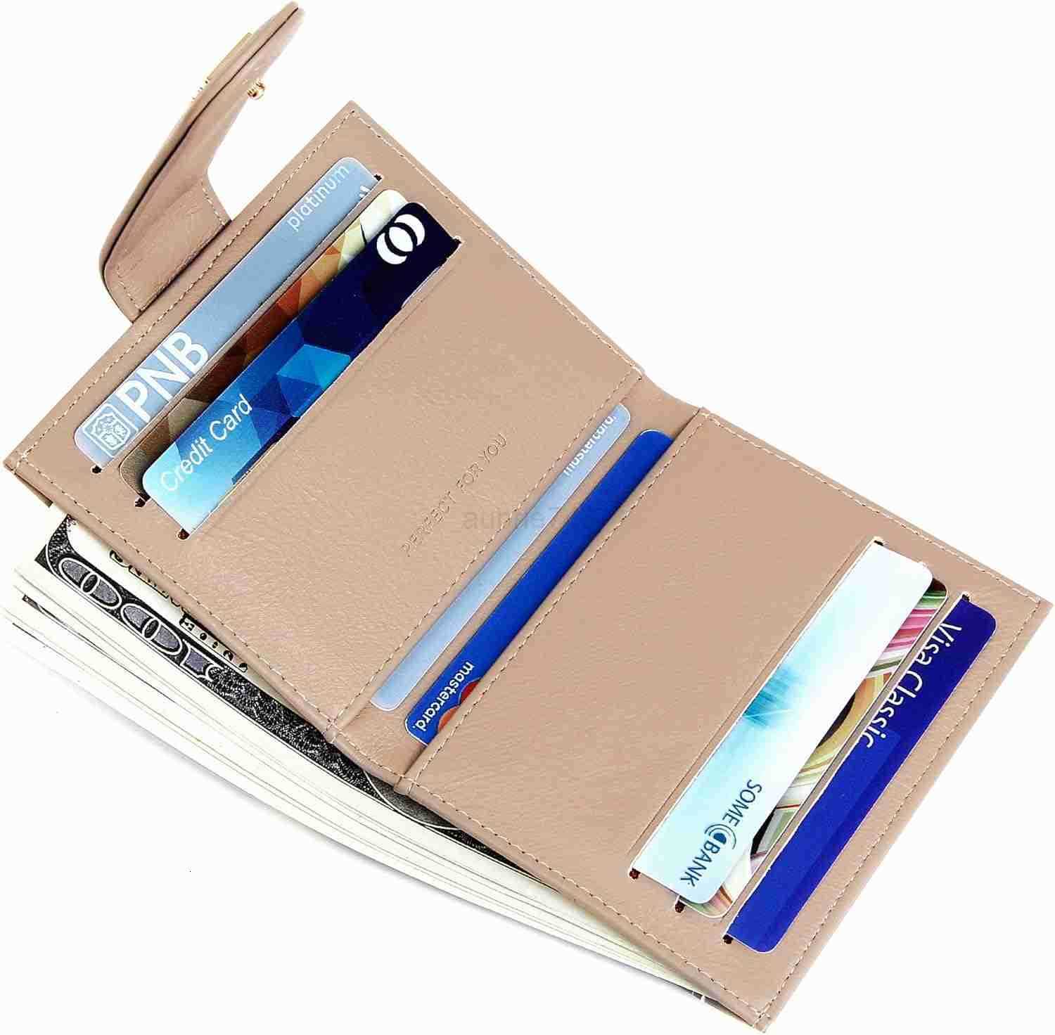 Small Wallets for Women Slim Bifold CARD Holder Minimalist Zipper Coin PocketZ250910