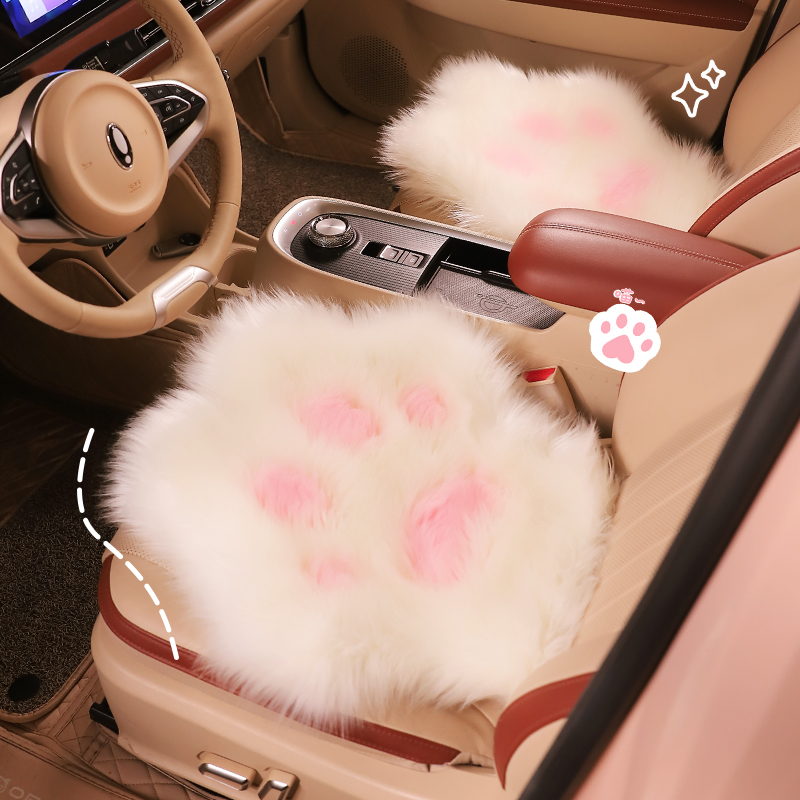 Car Cat Claw Cushion Autumn and Winter High-end Plush Car Seat Cushion Cartoon Cute Car Comfortable Warm Seat Cover 250910
