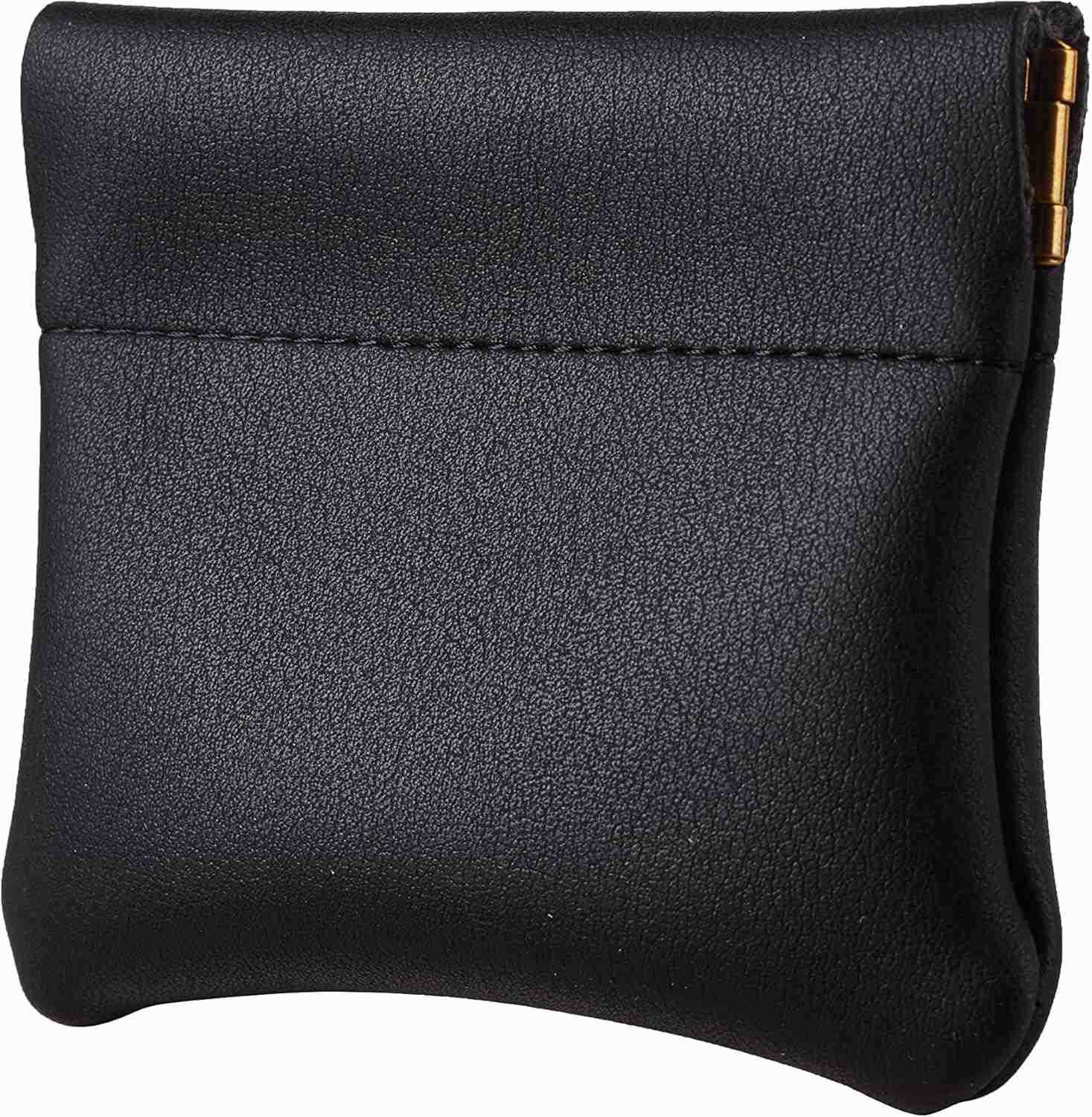 Leather Squeeze Coin Purse Pouch Change Holder For Men WomenZ250910
