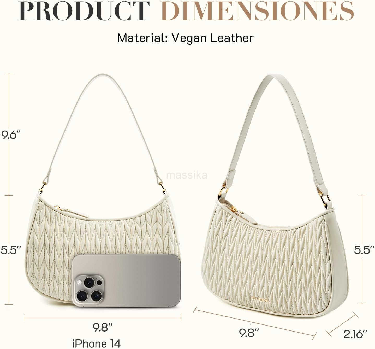 Shoulder Bag for Women Small Purse Trendy Clutch Hobo Bag Vegan Leather Mini Handbag with Zipper Closure M250910