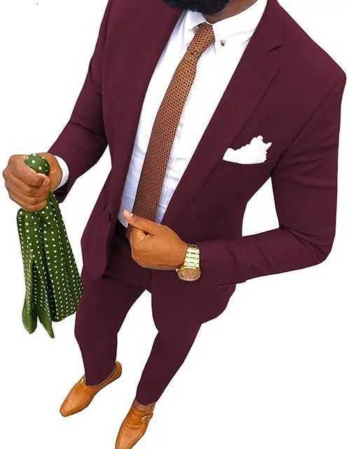 Slim Fit Abiti Uomo Smoking Da Sposo Terno Masculino Prom Blazer Matrimonio Personalizzato 2 Pcs Disfraz De Hombre Men Suit W250910