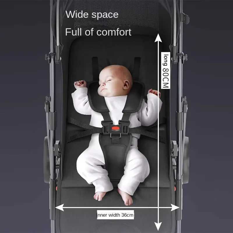 OneTouch Folding to Board the Baby Stroller Lightweight FourWheel Shock Sitting and Lying Down OneWay Push Newborn Stroller W250910