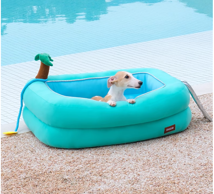 Summer Friendly Swimmable Pet Mattress: Easy-Wash Dog/Cat Cozy Bed