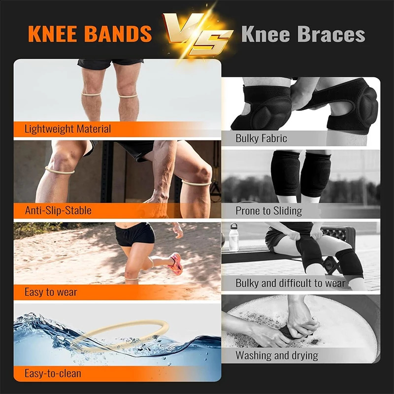240PCS Knee Support Strap for Pain Relief Silicone Patella Stabilizer Band Tennis Running Brace Jumpers Protector 250909