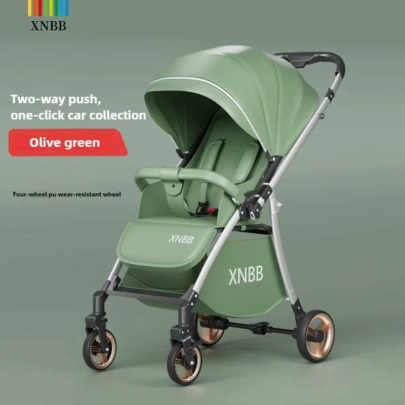 2025 New Baby Stroller Can Sit and Lie Down Lightweight Twoway Onebutton Folding Shockabsorbing 0 To 3 Years Old Stroller W250910