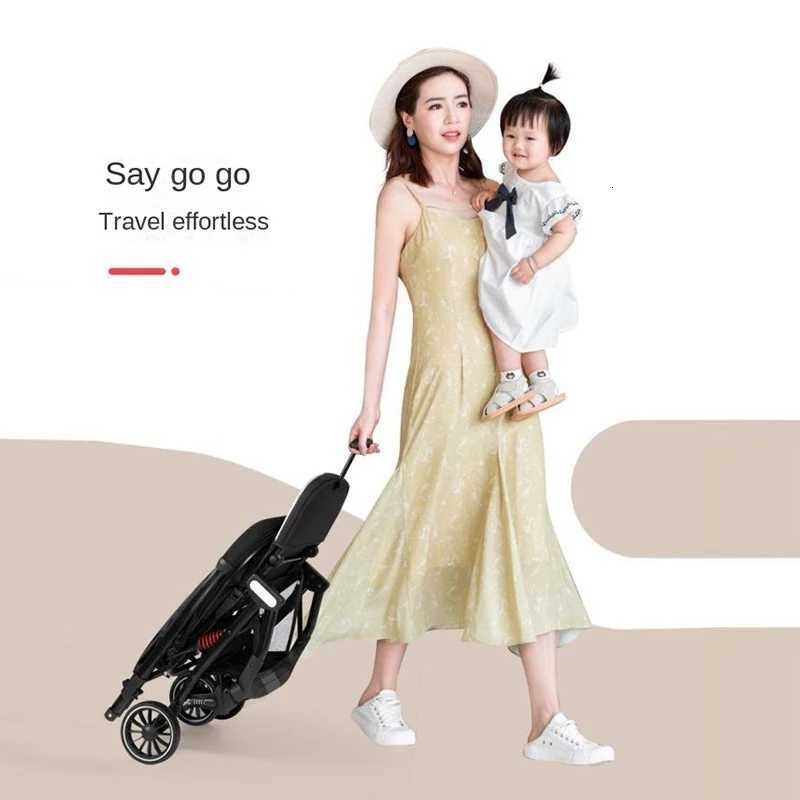 High Landscape Twoway Push Baby Stroller Can sit and Lie Down Lightweight Folding Cart Stroller Four Wheel Shock Absorption W250910