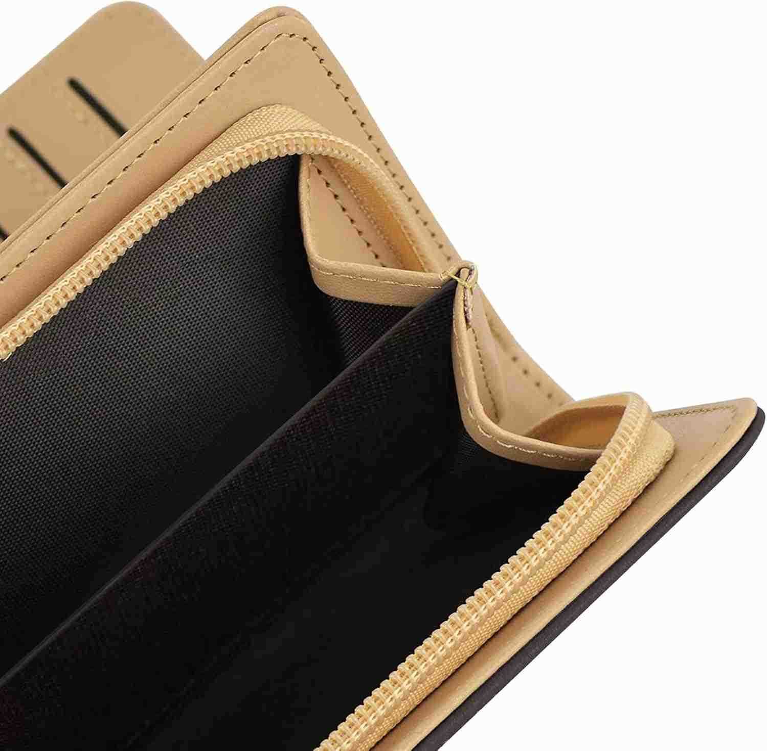 Womens Wallet Women CARD Holder Hollow Leaf Pattern Bifold Leather Lady Long Wallet Purse Zip Birthday Xmas Gifts for Women GirlsBlackZ250910