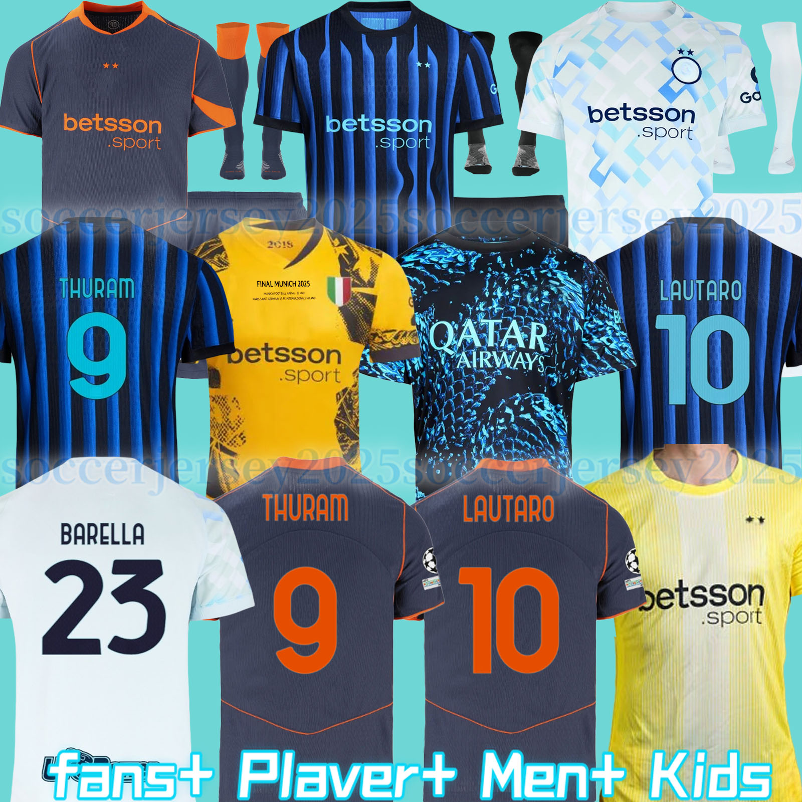 25 26 Maglia LAUTARO fianl Soccer Jerseys BARELLA LUIS Henrique FRATTESI INTERS THURAM Sucic CALHANOGLU Football Shirt 2025 2026 milans Rossi Special Men Kids kit