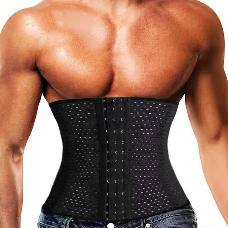 Waist Shapers Corset For Men Abdomen Reducer Slimming Belt Shapewear High Compression Modeling Strap Workout Girdle Faja W250910