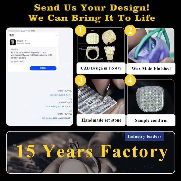 Pass Diamond Tester 925 Silver Hip Hop Moissanite Diamond Infinity Cuban Link Chain Iced Out Luxury Rapper Fashion Jewelry