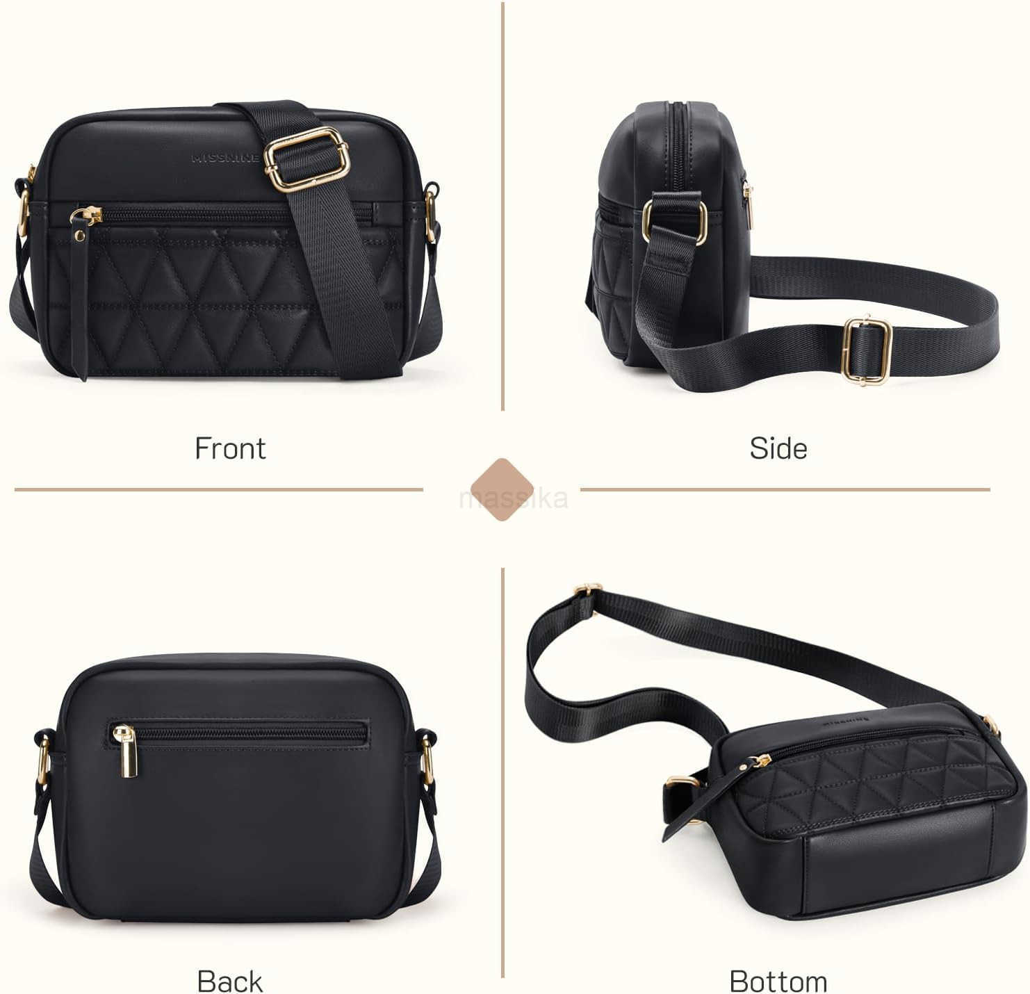 Small Crossbody Purse Women Quilted Crossbody Bags Soft Leather Shoulder Handbags with Adjustable Strap M250910
