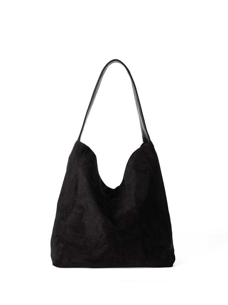 2025 New Korean Autumn and Winter Fashion Suede Soft Texture Tote Bag Casual Large-Capacity Single-Shoulder Handbag