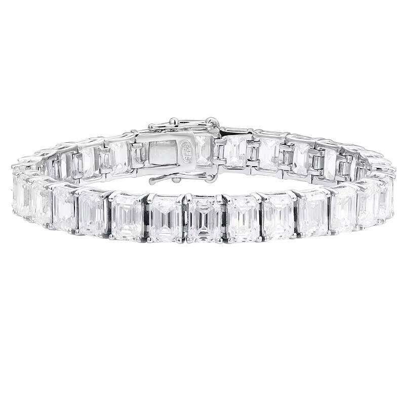 QYT Jewelry Square Moissanite High-end S Sterling Sier Fine Bracelet