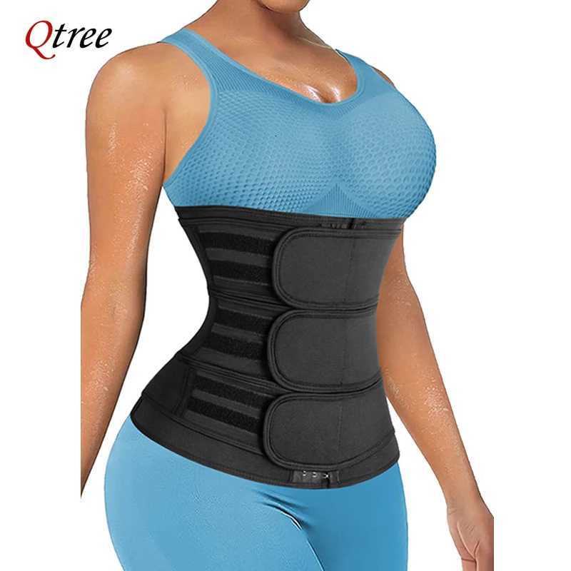 Qtree Body Shapewear Women Waist Corset Belly Cincher Trimmer Weight Loss Slimming Sweat Belt Sauna Strap Tummy Control W250910