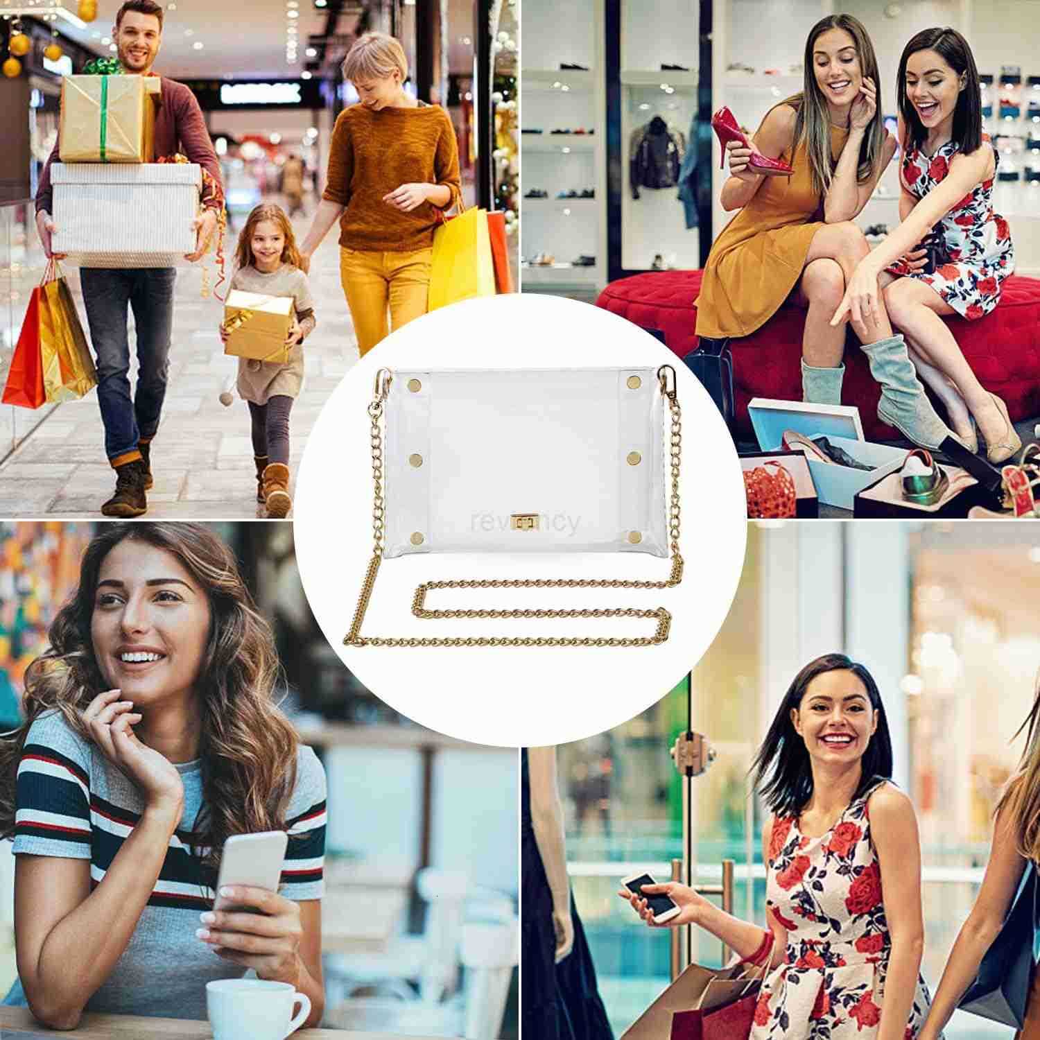 Clutch Clear Purse Crossbody Shoulder Bags Stadium Approved BagsW250910