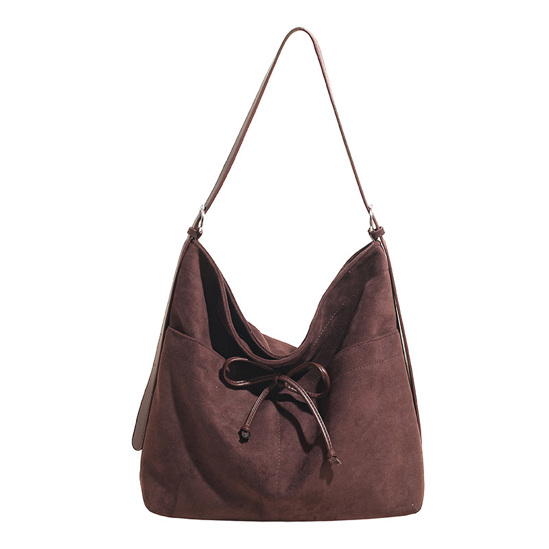 Free shipping designer Vintage Suede Versatile Tote Bag for Women New Trendy Commuter Bag Underarm Bag Large Capacity Fashion Crossbody Bag Shoulder B