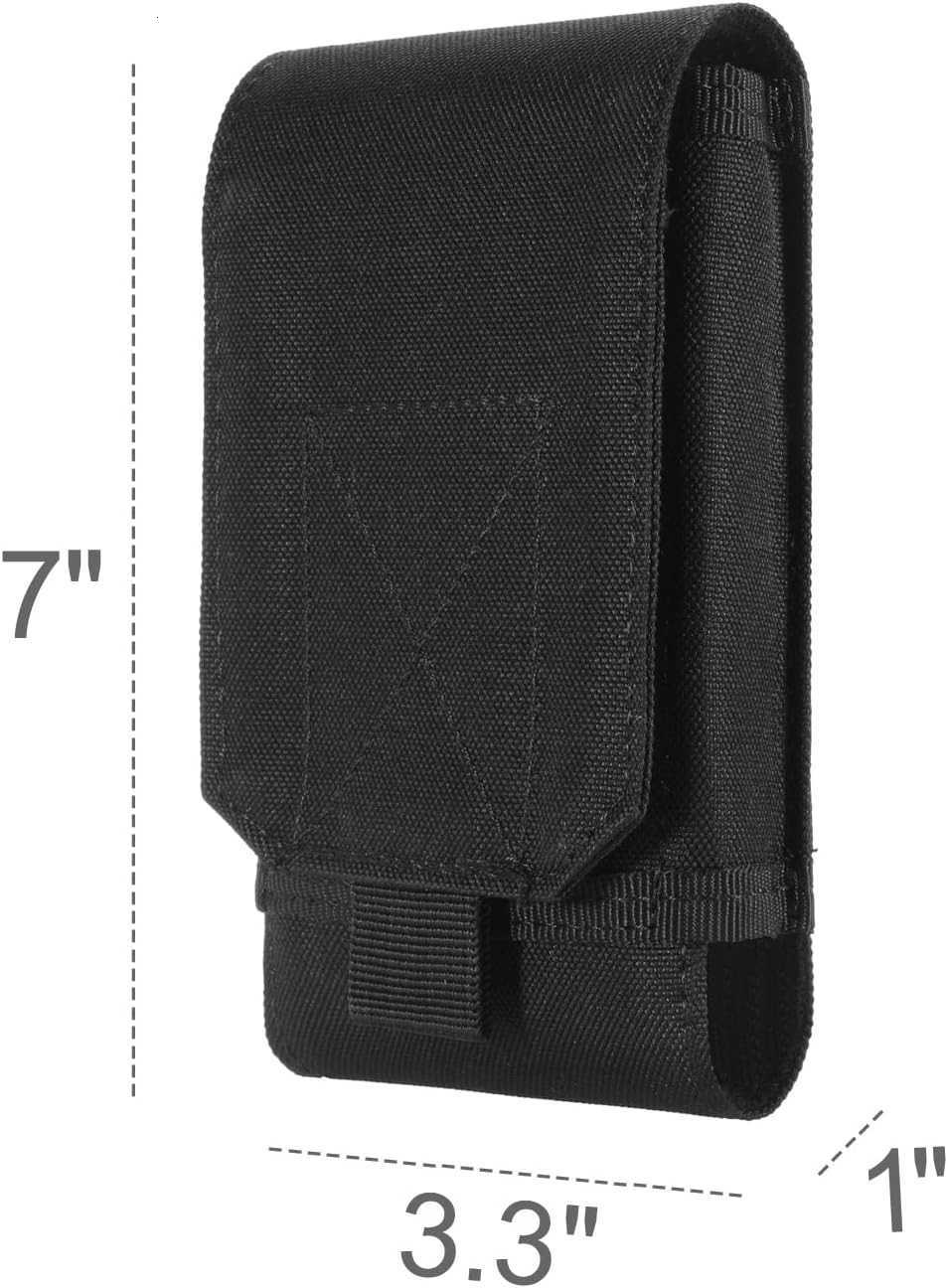Black Army Camo Molle Bag for Mobile Phone Belt Pouch Holster Cover Case for iPhone 16 Pro MaxiPhone 15 Pro MaxiPhone 14 13 12 Pro MaxiPhone 16 15 14 