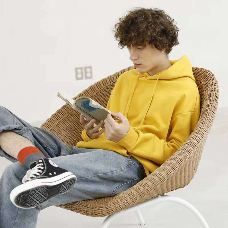350gsm Heavyweight Wool Cotton Hoodie Men's Oversized Sweatshirt Drop Shoulder Puff Print Solid Color