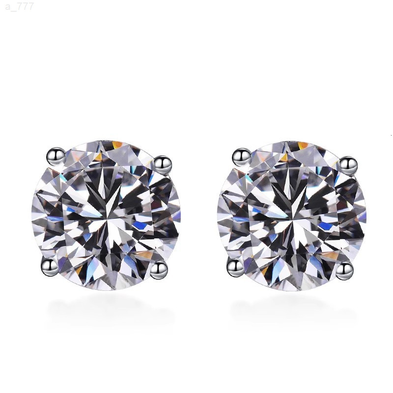 Factory Wholesale Waterproof Nickel Free GRA Diamond Jewelry 925 Silver Sterling 05 Karat Moissanite Earrings