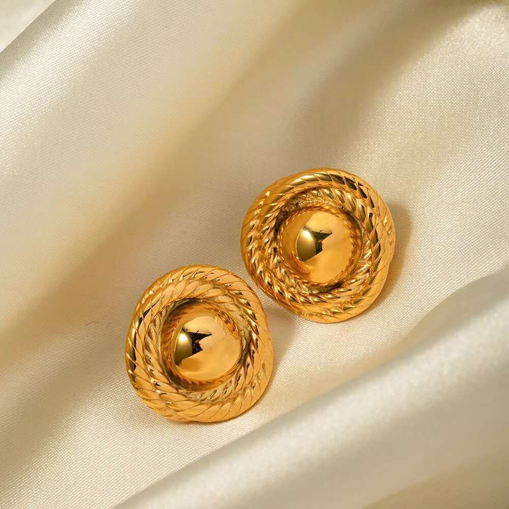 Gold-Plated Copper Hot-Selling Fashion Metal Style Geometric Irregular Earrings Unique Niche Ear Jewelry